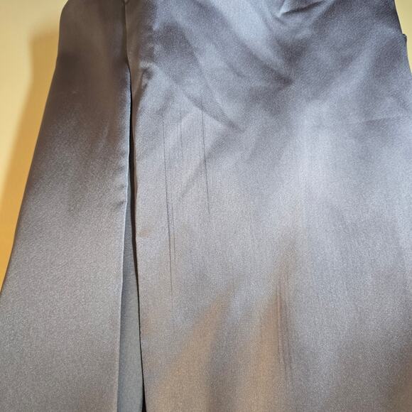 Amsale NWT Chloe Elegant Satin Evening Gown in Slate Size 14 - Picture 11 of 15